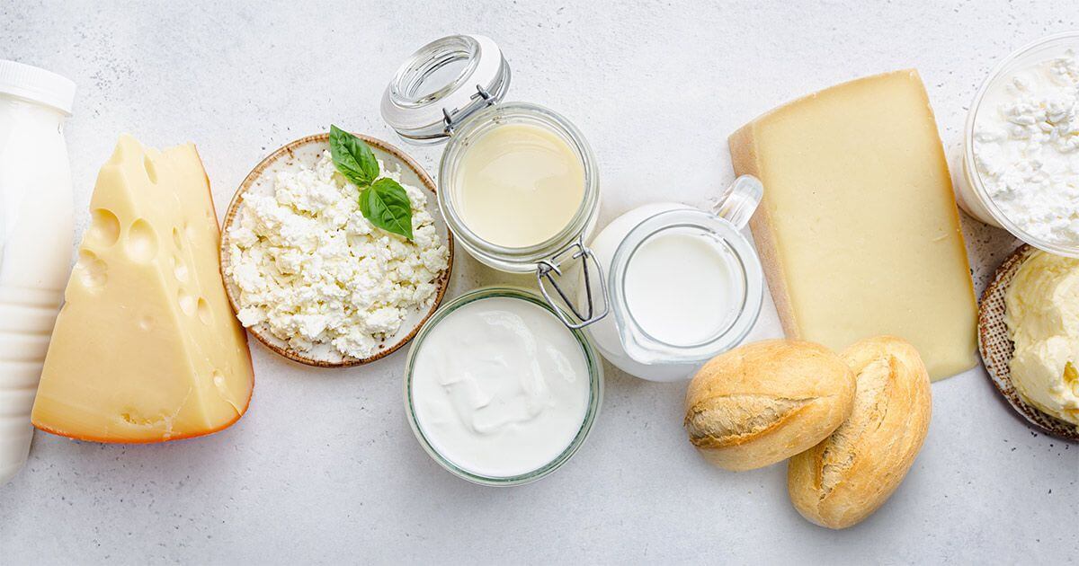 various dairy and wheat products